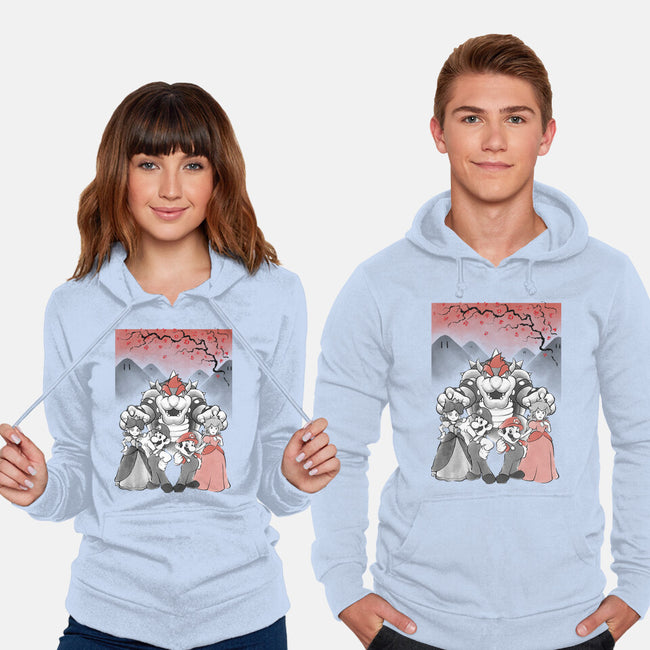 Mushroom Club Sumi-E-Unisex-Pullover-Sweatshirt-Astrobot Invention