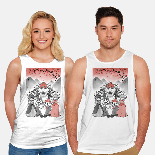 Mushroom Club Sumi-E-Unisex-Basic-Tank-Astrobot Invention