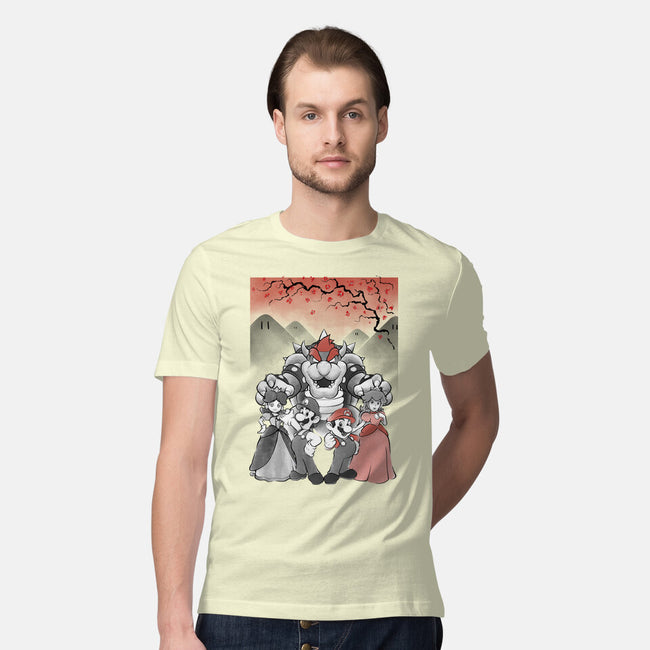 Mushroom Club Sumi-E-Mens-Premium-Tee-Astrobot Invention