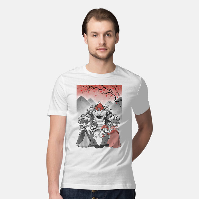 Mushroom Club Sumi-E-Mens-Premium-Tee-Astrobot Invention