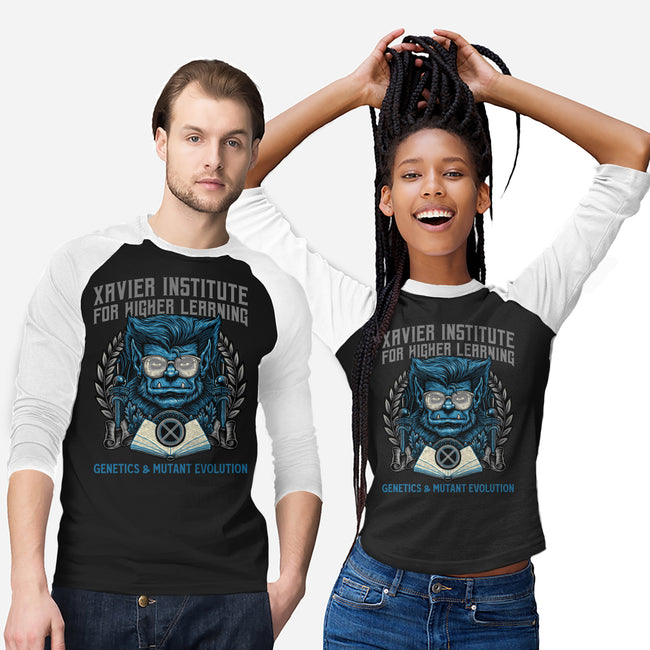 Genetics And Mutant Evolution-Unisex-Baseball-Tee-glitchygorilla