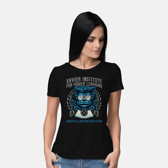 Genetics And Mutant Evolution-Womens-Basic-Tee-glitchygorilla