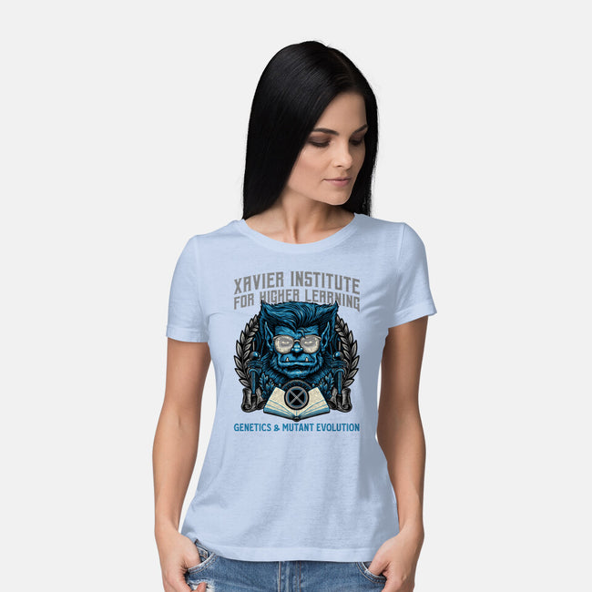 Genetics And Mutant Evolution-Womens-Basic-Tee-glitchygorilla