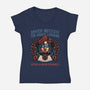 Optics And Beam Dynamics-Womens-V-Neck-Tee-glitchygorilla