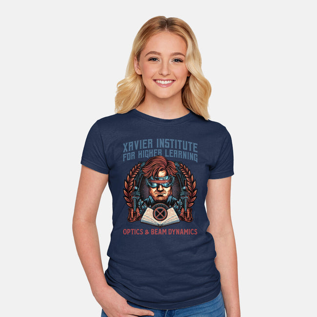Optics And Beam Dynamics-Womens-Fitted-Tee-glitchygorilla