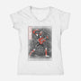 Punk Webslinger Sumi-E-Womens-V-Neck-Tee-Astrobot Invention