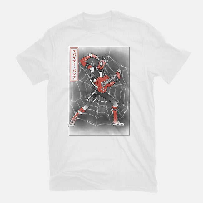 Punk Webslinger Sumi-E-Womens-Fitted-Tee-Astrobot Invention
