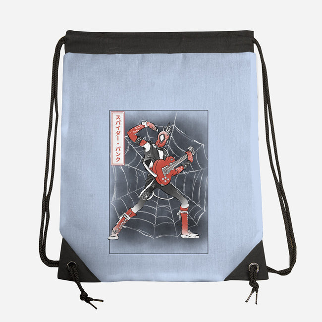 Punk Webslinger Sumi-E-None-Drawstring-Bag-Astrobot Invention