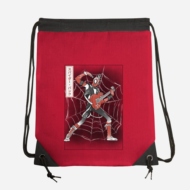 Punk Webslinger Sumi-E-None-Drawstring-Bag-Astrobot Invention