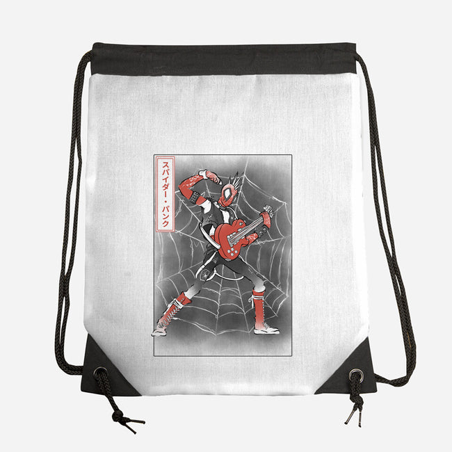 Punk Webslinger Sumi-E-None-Drawstring-Bag-Astrobot Invention