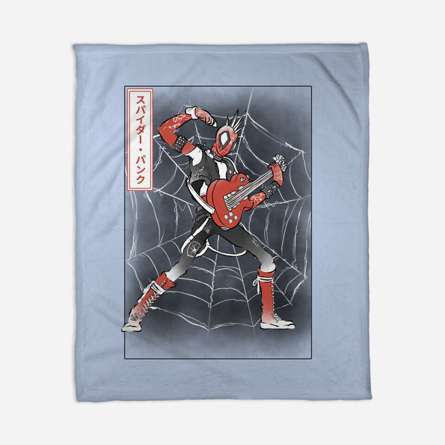 Punk Webslinger Sumi-E-None-Fleece-Blanket-Astrobot Invention