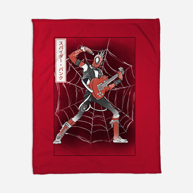 Punk Webslinger Sumi-E-None-Fleece-Blanket-Astrobot Invention