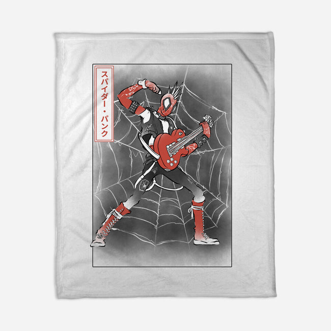 Punk Webslinger Sumi-E-None-Fleece-Blanket-Astrobot Invention