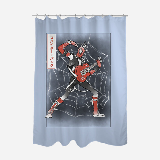 Punk Webslinger Sumi-E-None-Polyester-Shower Curtain-Astrobot Invention