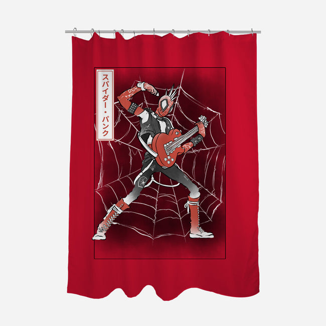 Punk Webslinger Sumi-E-None-Polyester-Shower Curtain-Astrobot Invention