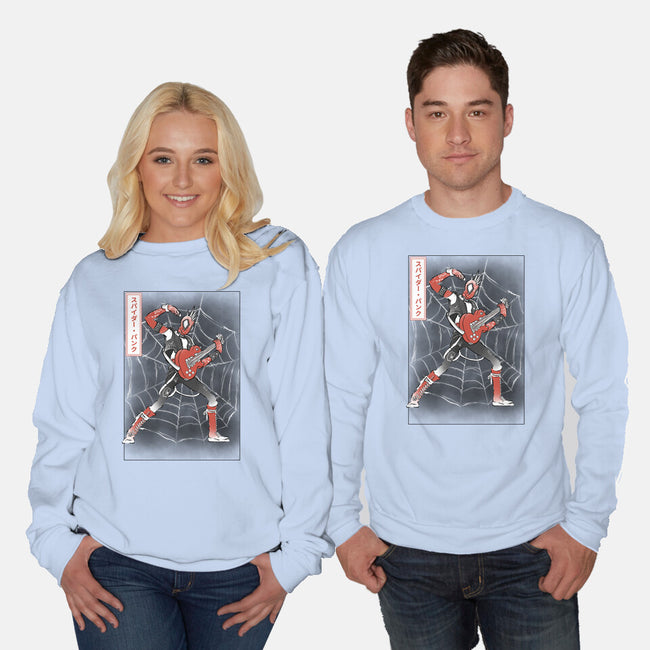 Punk Webslinger Sumi-E-Unisex-Crew Neck-Sweatshirt-Astrobot Invention