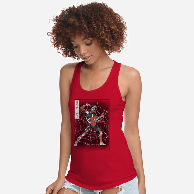 Punk Webslinger Sumi-E-Womens-Racerback-Tank-Astrobot Invention