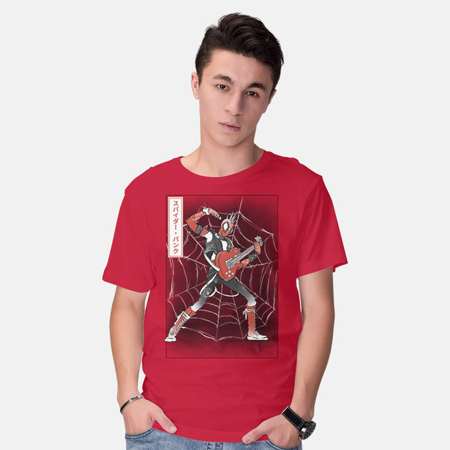 Punk Webslinger Sumi-E-Mens-Basic-Tee-Astrobot Invention
