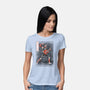 Punk Webslinger Sumi-E-Womens-Basic-Tee-Astrobot Invention