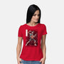 Punk Webslinger Sumi-E-Womens-Basic-Tee-Astrobot Invention