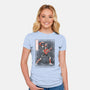 Punk Webslinger Sumi-E-Womens-Fitted-Tee-Astrobot Invention
