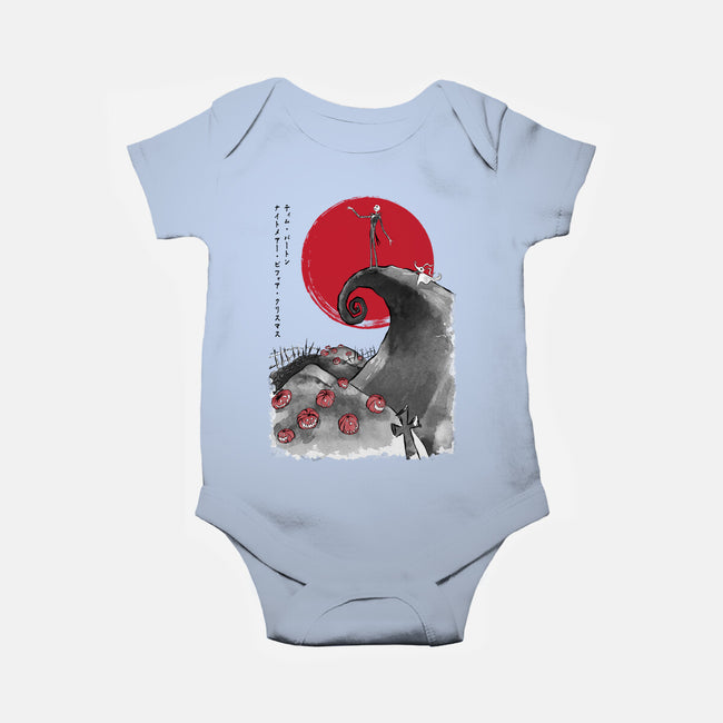 The Pumpkin King Sumi-e-Baby-Basic-Onesie-DrMonekers