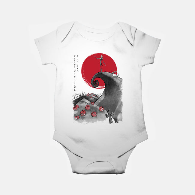 The Pumpkin King Sumi-e-Baby-Basic-Onesie-DrMonekers