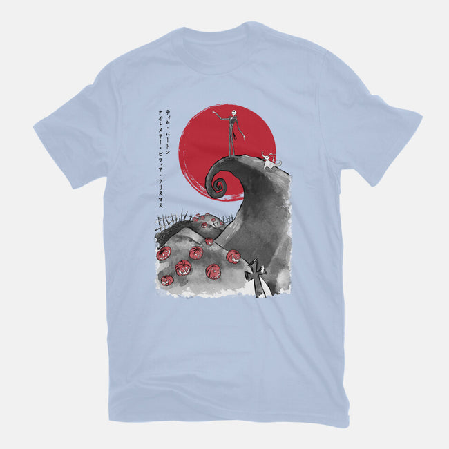 The Pumpkin King Sumi-e-Womens-Fitted-Tee-DrMonekers