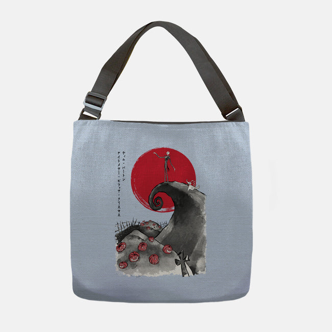 The Pumpkin King Sumi-e-None-Adjustable Tote-Bag-DrMonekers