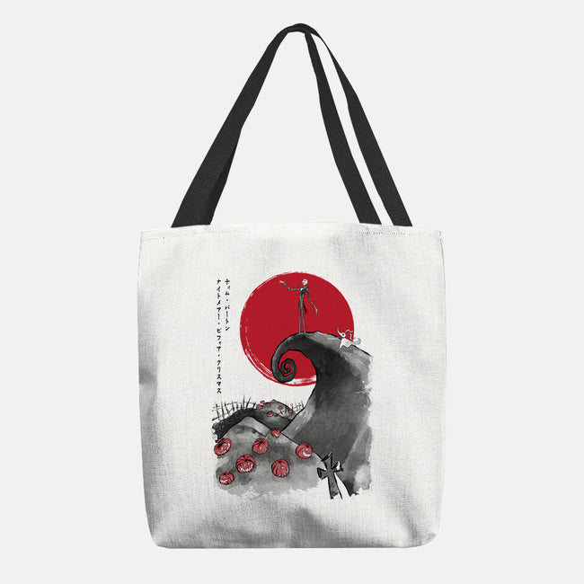 The Pumpkin King Sumi-e-None-Basic Tote-Bag-DrMonekers