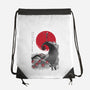 The Pumpkin King Sumi-e-None-Drawstring-Bag-DrMonekers