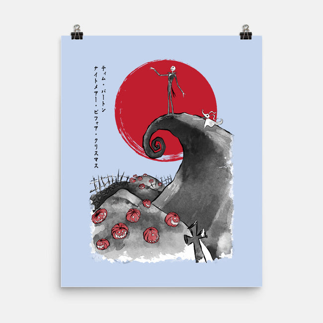 The Pumpkin King Sumi-e-None-Matte-Poster-DrMonekers