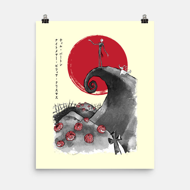 The Pumpkin King Sumi-e-None-Matte-Poster-DrMonekers