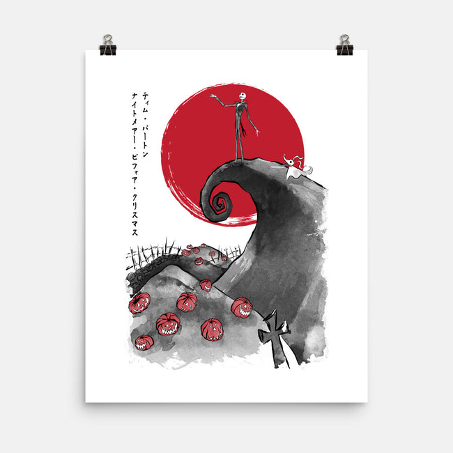The Pumpkin King Sumi-e-None-Matte-Poster-DrMonekers