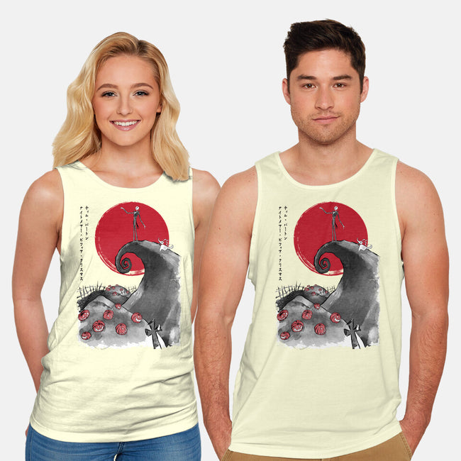 The Pumpkin King Sumi-e-Unisex-Basic-Tank-DrMonekers