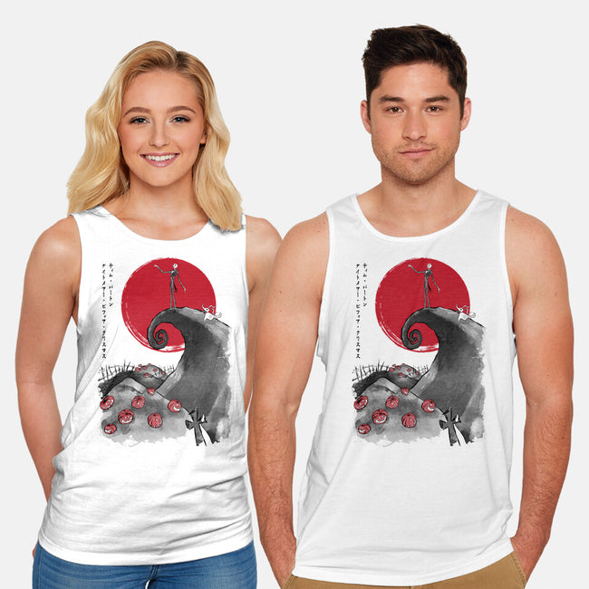 The Pumpkin King Sumi-e-Unisex-Basic-Tank-DrMonekers