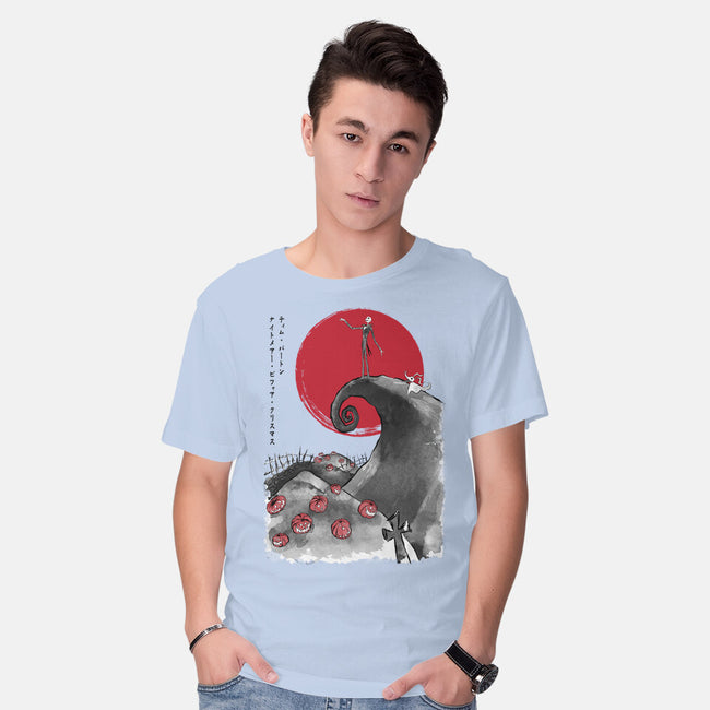 The Pumpkin King Sumi-e-Mens-Basic-Tee-DrMonekers