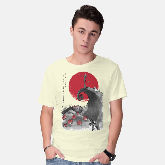 The Pumpkin King Sumi-e-Mens-Basic-Tee-DrMonekers