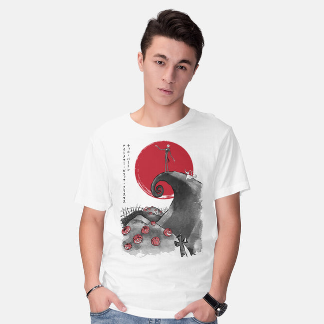 The Pumpkin King Sumi-e-Mens-Basic-Tee-DrMonekers