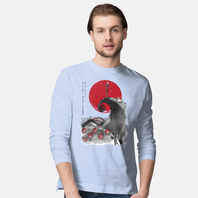 The Pumpkin King Sumi-e-Mens-Long Sleeved-Tee-DrMonekers