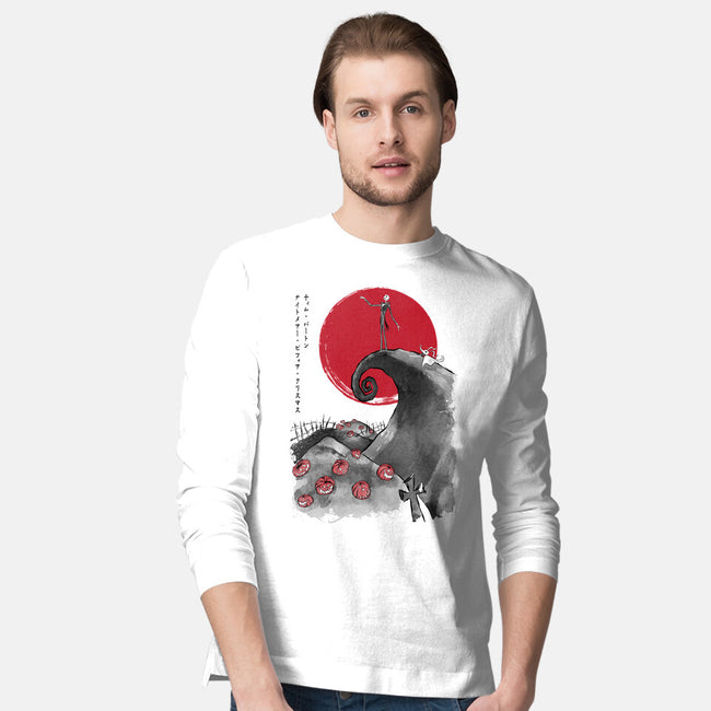 The Pumpkin King Sumi-e-Mens-Long Sleeved-Tee-DrMonekers