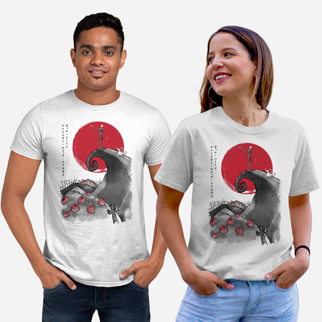 The Pumpkin King Sumi-e-Unisex-Basic-Tee-DrMonekers