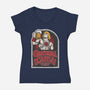 Grayskull Castle Brewery-Womens-V-Neck-Tee-CarloJ1956