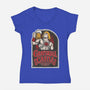 Grayskull Castle Brewery-Womens-V-Neck-Tee-CarloJ1956