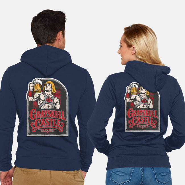 Grayskull Castle Brewery-Unisex-Zip-Up-Sweatshirt-CarloJ1956