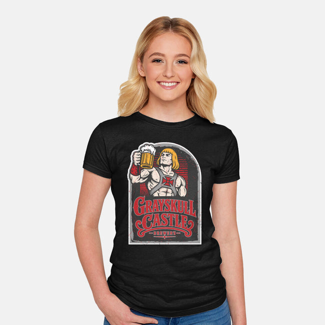 Grayskull Castle Brewery-Womens-Fitted-Tee-CarloJ1956