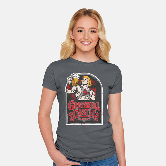 Grayskull Castle Brewery-Womens-Fitted-Tee-CarloJ1956