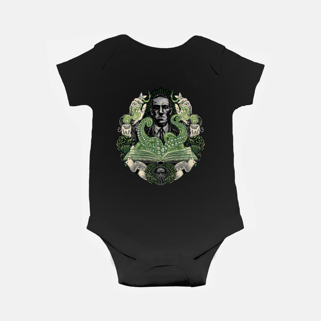 Summon The Creature-Baby-Basic-Onesie-glitchygorilla