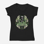 Summon The Creature-Womens-V-Neck-Tee-glitchygorilla