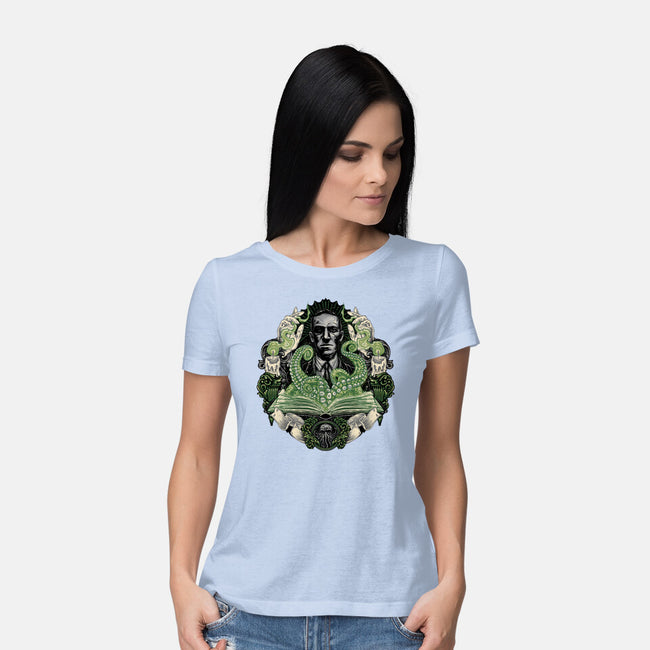 Summon The Creature-Womens-Basic-Tee-glitchygorilla